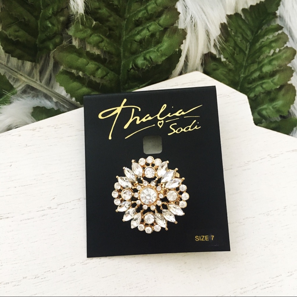 THALIA SODI Gold Pavé Ring